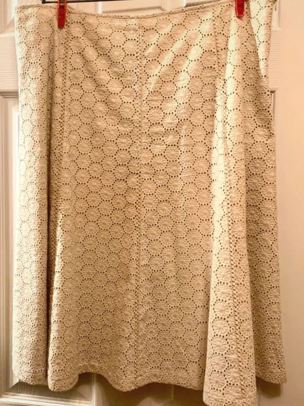 Willi Smith Cream Lace Midi Skirt and Jacket Set